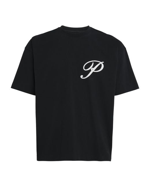 Picante Black Organic Cotton Logo T-Shirt for men