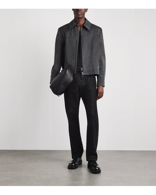 7 For All Mankind Black Modern Straight Jeans for men