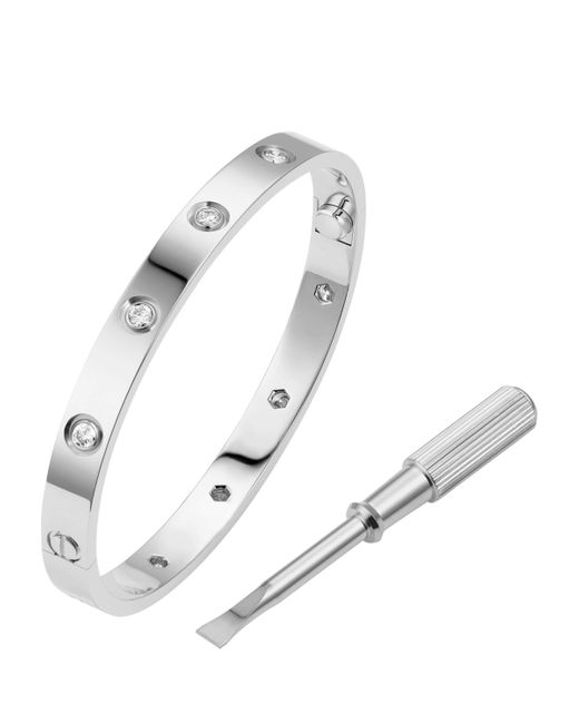 Cartier White And Diamond Love Bracelet