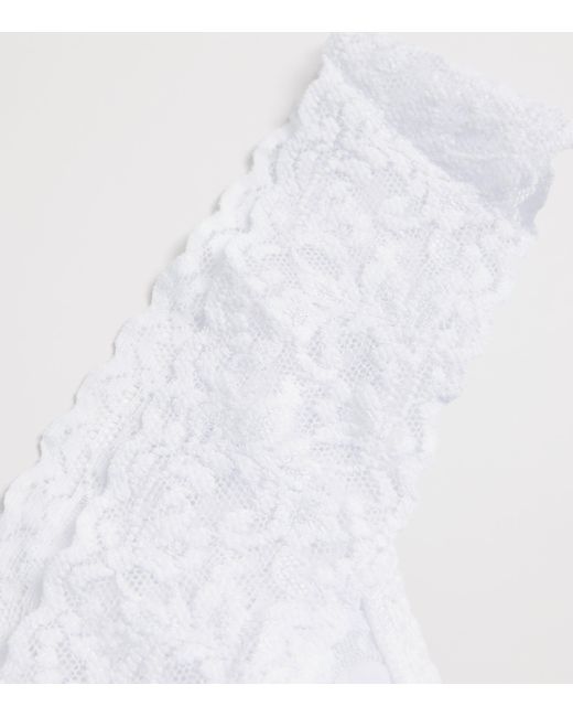 Hanky Panky White Lace Low-Rise Thong
