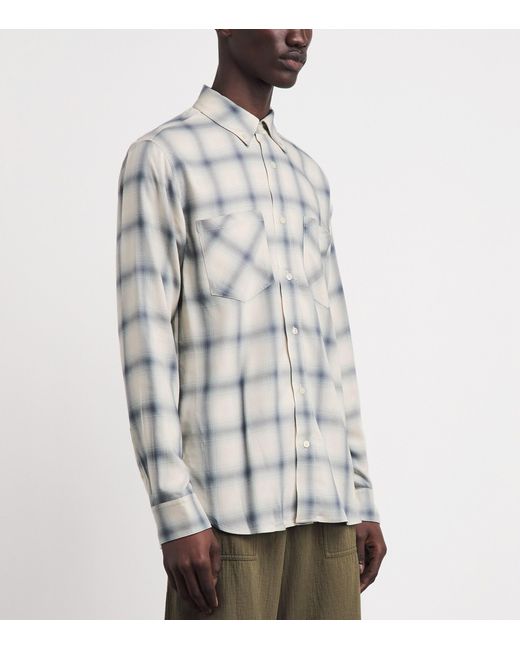 Jonathan Simkhai White Plaid Rennick Shirt for men
