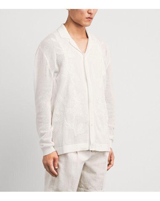 CHE White Feriando Crochet Shirt for men