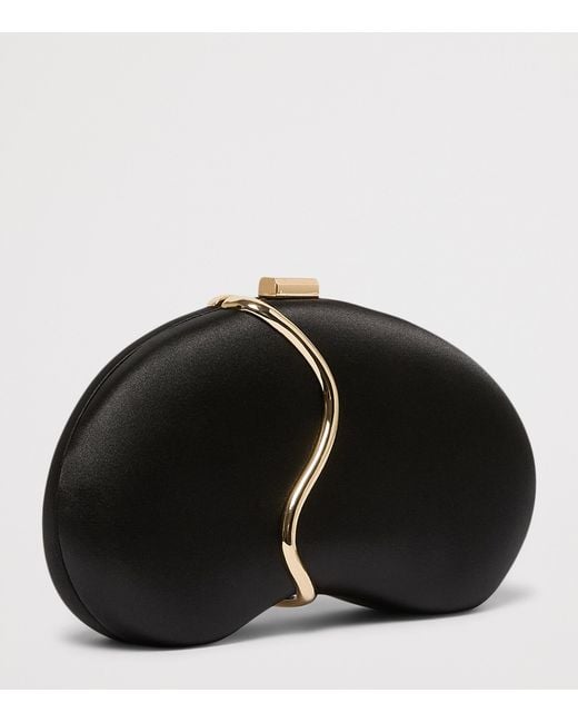 Marina Rinaldi Black Satin Clutch Bag