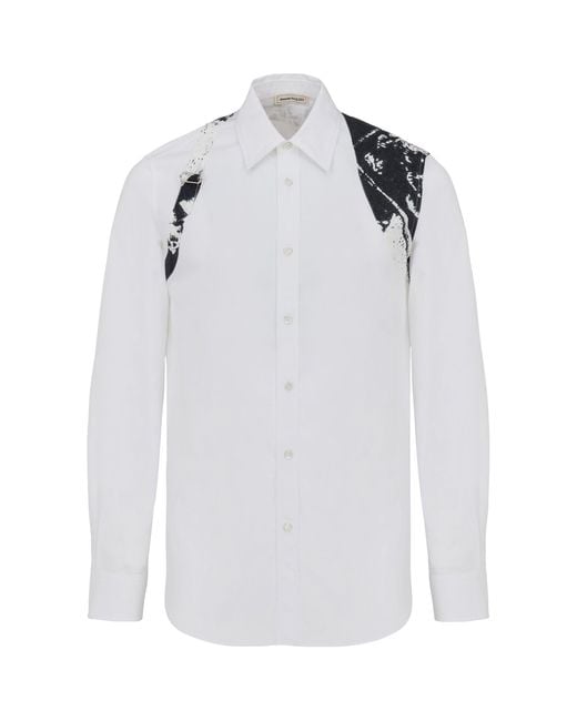 Alexander McQueen White Fold Harness Shirt for men