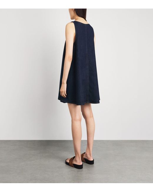 FRAME Blue The Skipper Denim Mini Dress