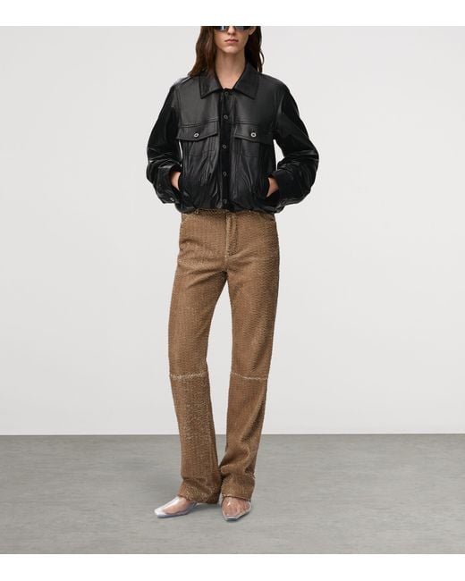 Loewe Black Lambskin Relaxed Leather Jacket