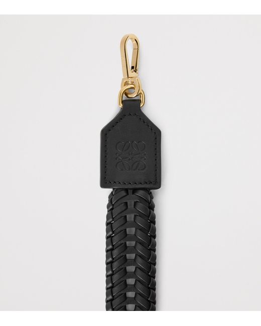 Loewe Metallic Leather Woven Bag Strap