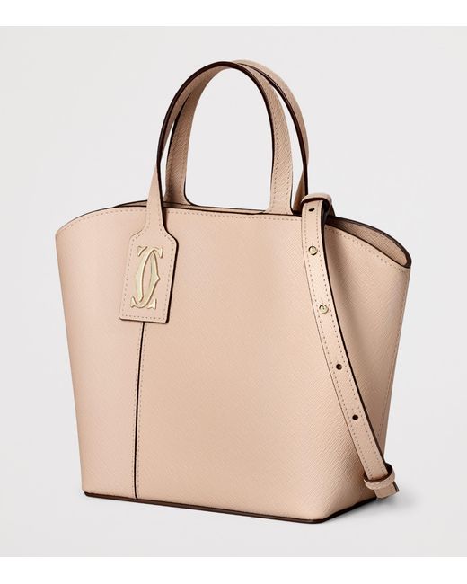 Cartier Natural Mini Leather C De Tote Bag