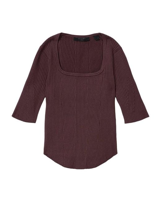 AllSaints Purple Cruz Hally Top