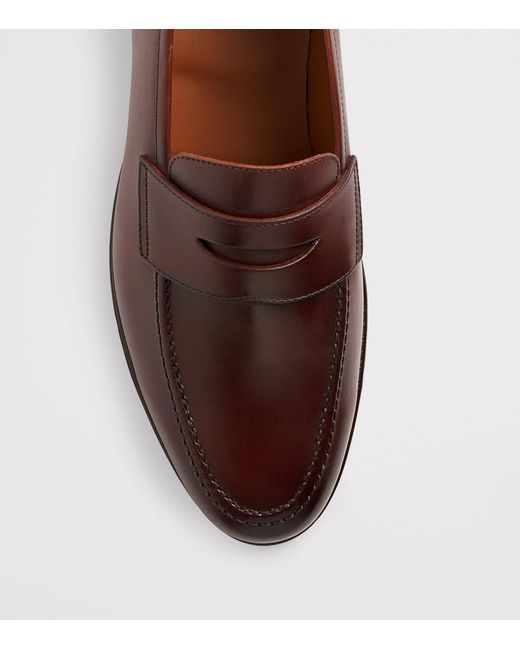 Polo Ralph Lauren Brown Leather Maestra Penny Loafers