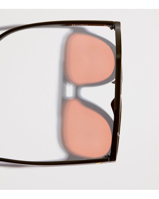 Le Specs Brown Tragic Magic Aviator Sunglasses
