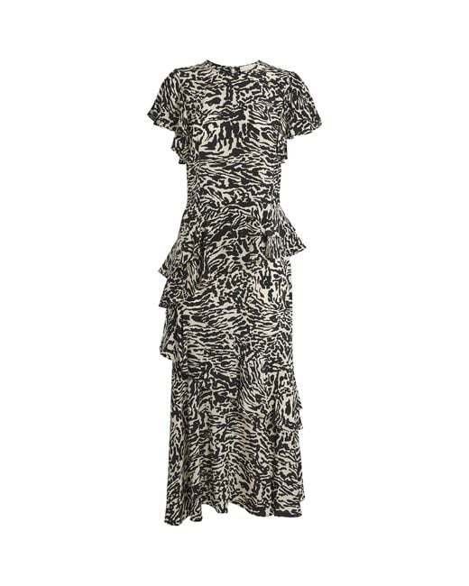 Ulla Johnson Multicolor Silk Amaia Midi Dress