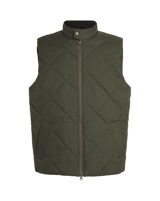 Barbour Green Quilted City Harrington Gilet for men