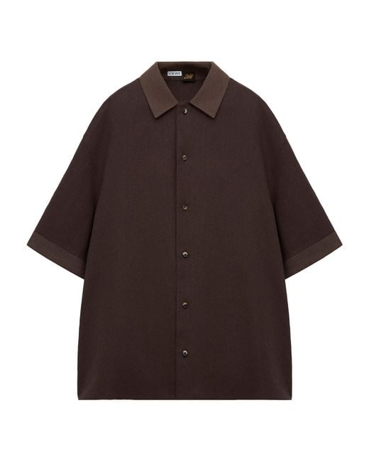Loewe Brown X Paula's Ibiza Linen-Blend Shirt for men