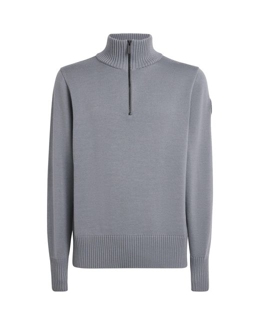 Canada Goose Gray Rosseau Quarter-Zip Sweater for men