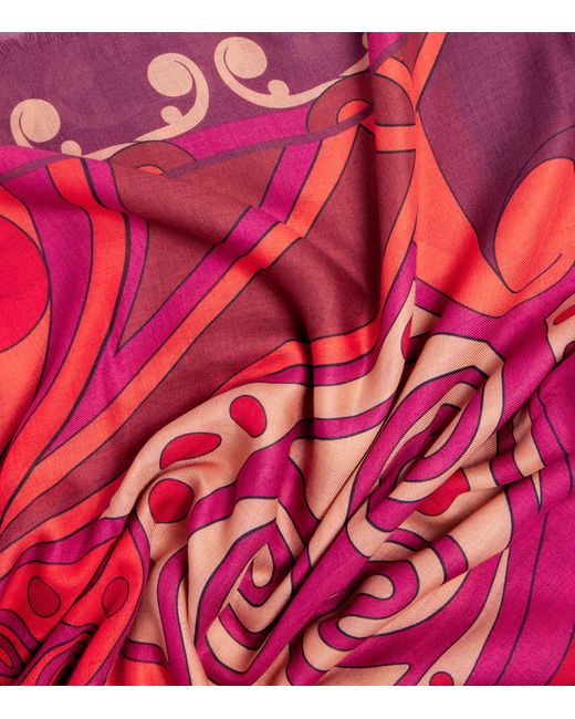 LaDoubleJ Red Printed Scarf