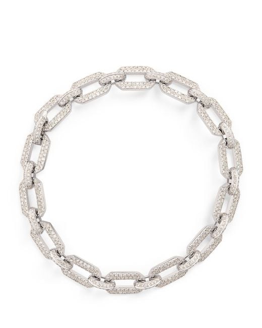SHAY Metallic And Diamond Geo Link Bracelet