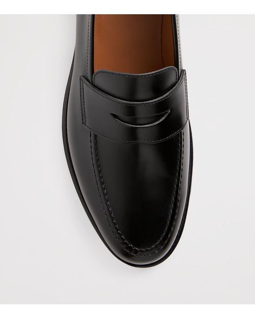 Polo Ralph Lauren Black Leather Maestra Penny Loafers