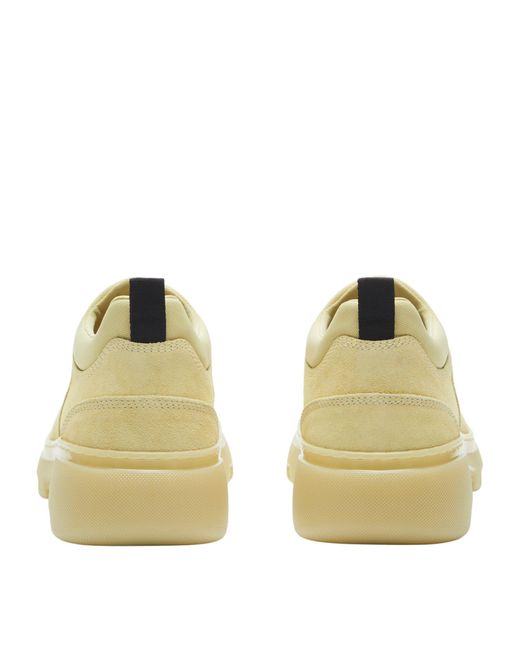 Burberry Yellow Suede Foam Sneakers for men