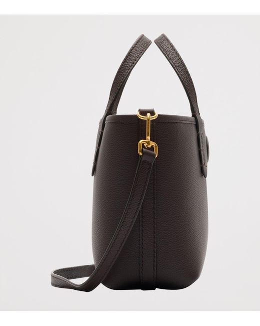 Burberry Black Mini Leather Reversible Bloomsbury Tote Bag