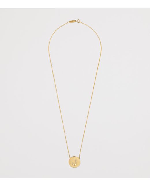 Jennifer Meyer Metallic And Diamond Alphabet J Necklace