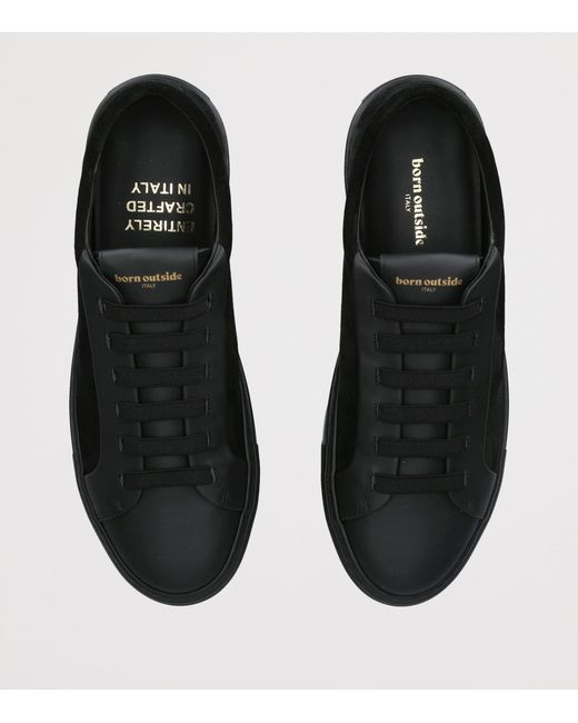 Born Outside Black Suede Echo Sneakers for men