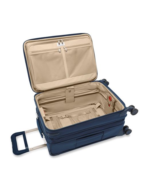 Briggs & Riley Blue Medium Carry-on Baseline Essential Spinner Suitcase (56cm)