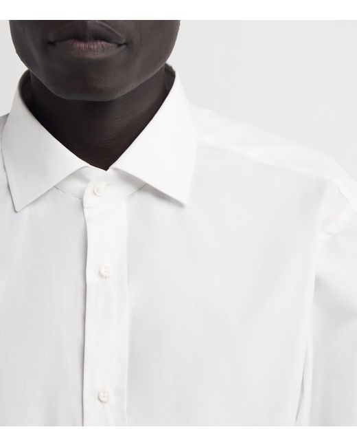 Ralph Lauren White Cotton Dress Shirt for men