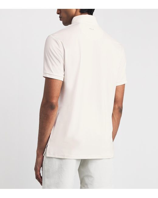 Ralph Lauren White Airflow Polo Shirt for men