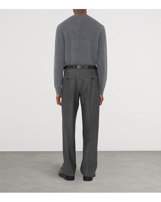 Burberry Gray Cashmere-Blend Ekd Slim Sweater for men