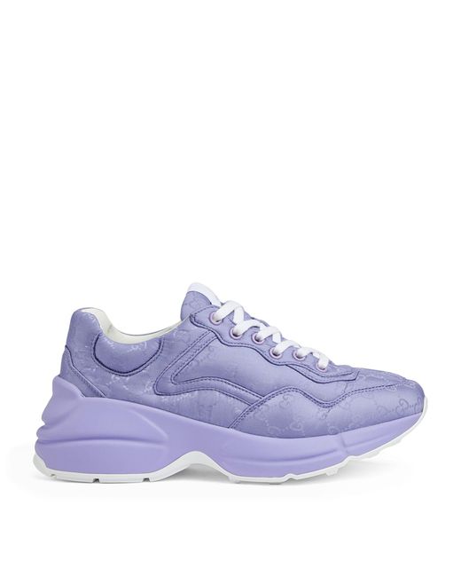 Gucci Purple Gg Rhyton Sneakers