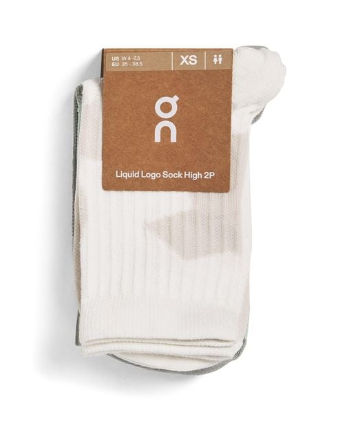 On Shoes White Liquid Logo Knee Socks for men