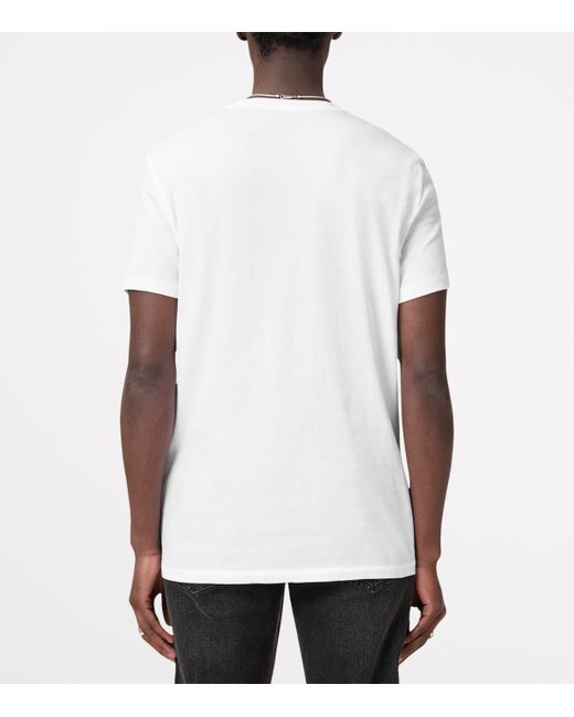 AllSaints White Organic Cotton Tonic T-Shirt for men