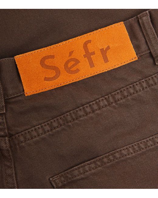 Séfr Brown Mid-rise Wide-leg Jeans for men