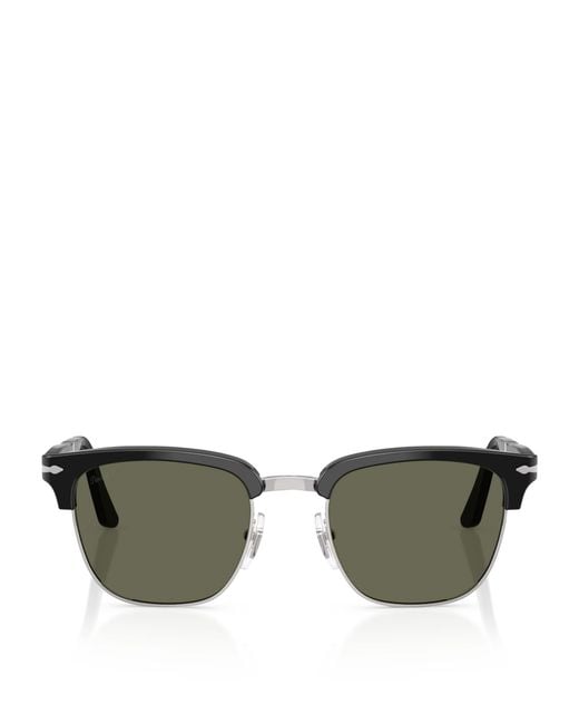 Persol Green Acetate Square Sunglasses