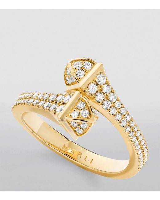 Marli New York Metallic And Diamond Cleo Ring