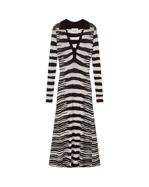 Aeron Black Striped Heath Maxi Dress
