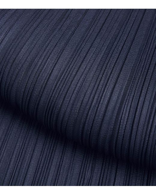 Pleats Please Issey Miyake Blue New Colorful Basics 4 Sleeveless Top
