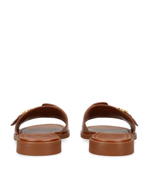 Chloé Brown Leather Marcie Sandals