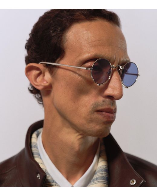 Matsuda Blue 10601H Round Sunglasses for men