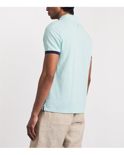 Vilebrequin Blue Organic Cotton Palatin Polo Shirt for men