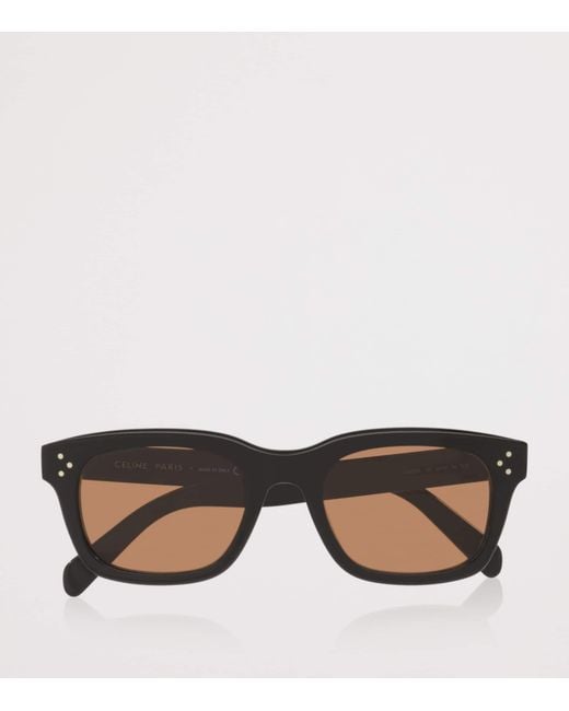 Céline Brown Acetate 3 Dots Cl40232I Irregular Sunglasses for men