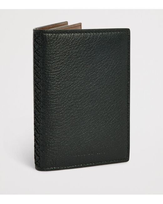 Dunhill Black Leather Century Card Holder for men