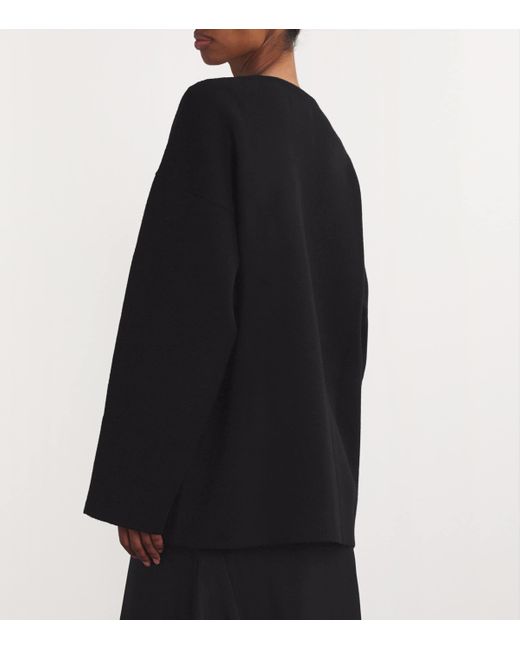 Jil Sander Black Cashmere-Wool Oversized Sweater