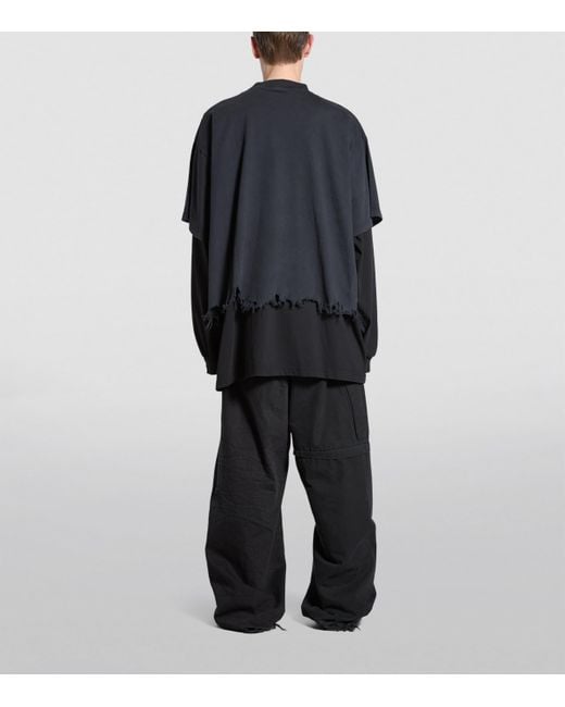 Balenciaga Distressed Unity Sports Icon T-Shirt in Blue | Lyst Balenciaga Distressed Unity Sports Icon T-Shirt in Blue | Lyst