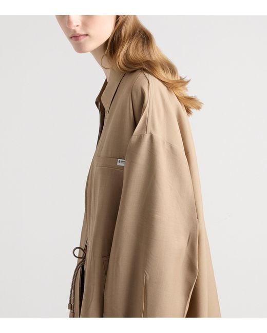 Prada Natural Wool-Mohair Tailored Jacket