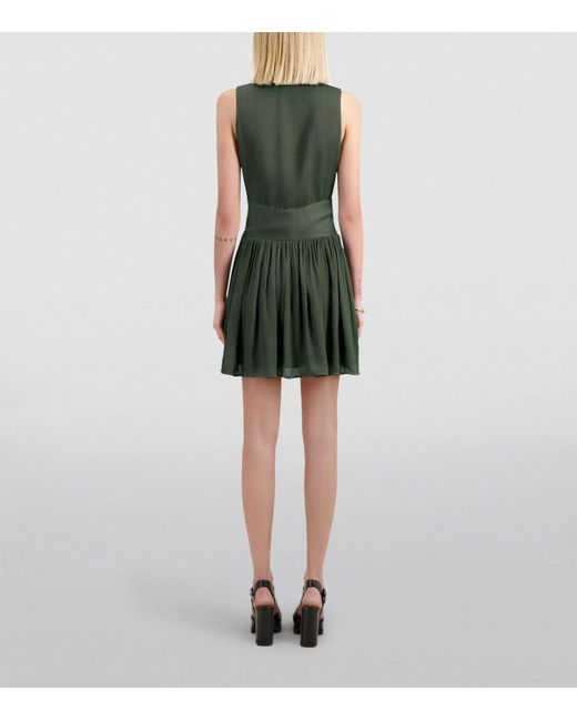 The Kooples Green Pleated Maxi Dress