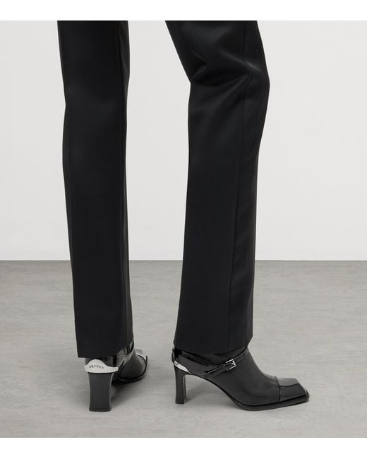 McQueen Black Leather Niko Ankle Boots 70
