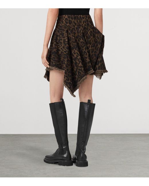AllSaints Black Denim Crissy Mini Skirt