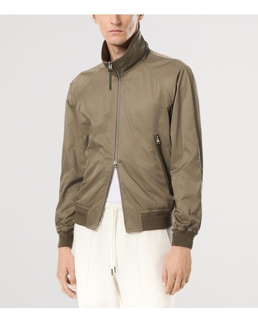 Tom Ford Green Wool-Lined Bomber Jacket for men